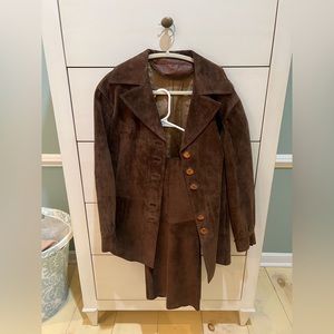 Vintage 1960’s 1970s Gucci Suede Leather Trouser Suit RARE Italian Made Size 48